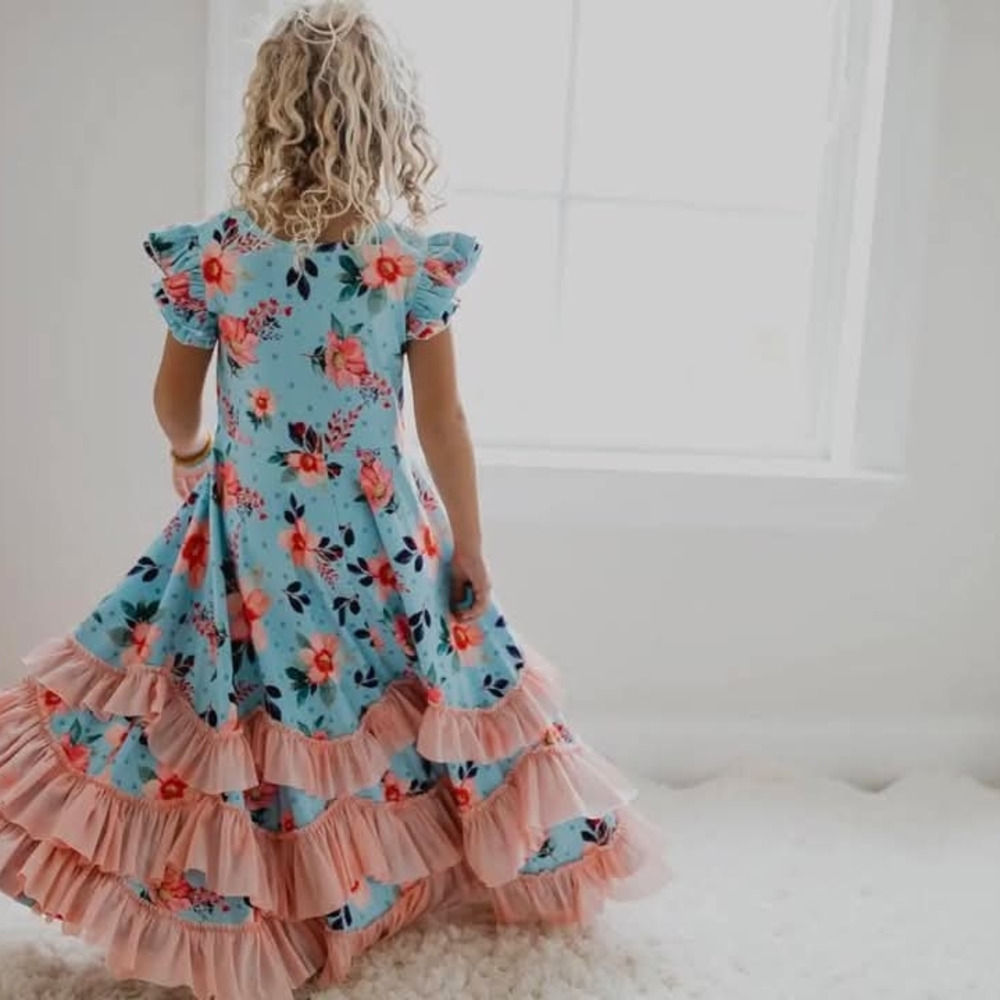 Floral Ruffle Dress for Girls
